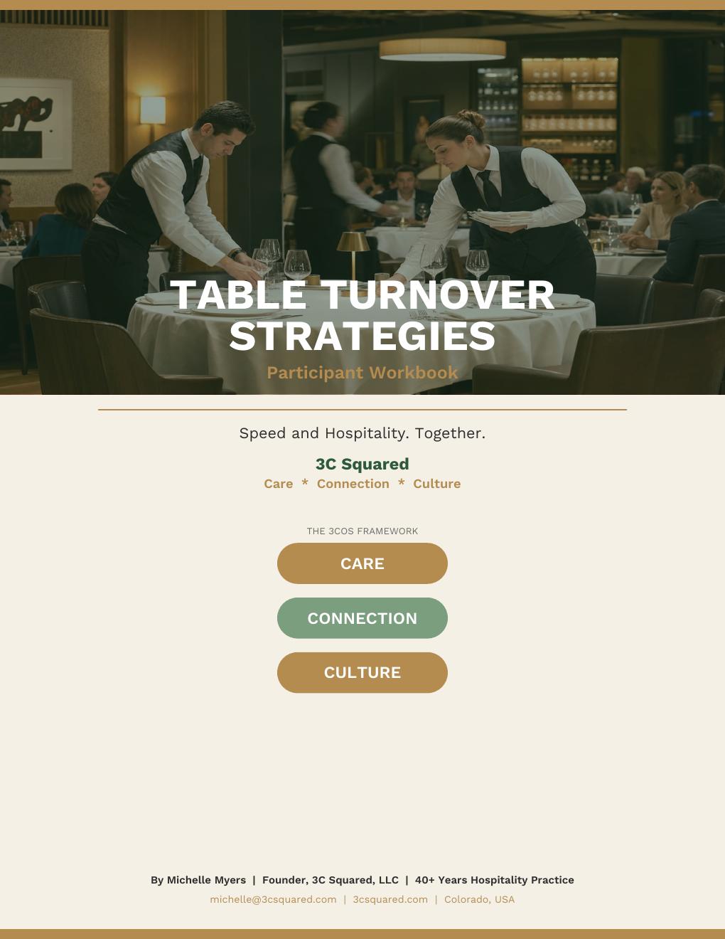 Table Turnover Strategies workbook cover